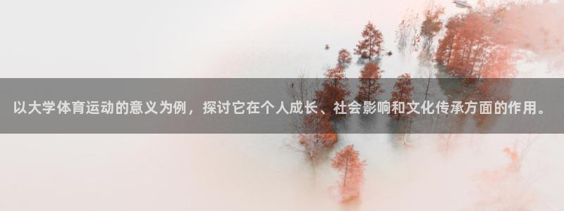77体育官网：以大学体育运动的意义为例，探讨它在个人成长、社会影响和文化传承方面的作用。